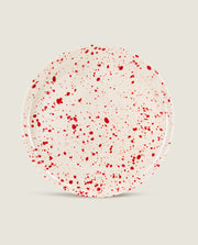 Red speckled dinner plate Ketti