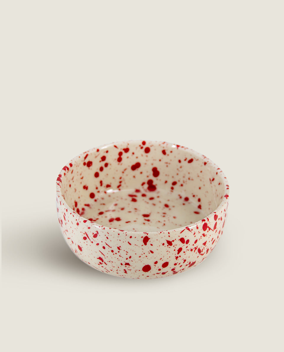 Red speckled bowl Ketti
