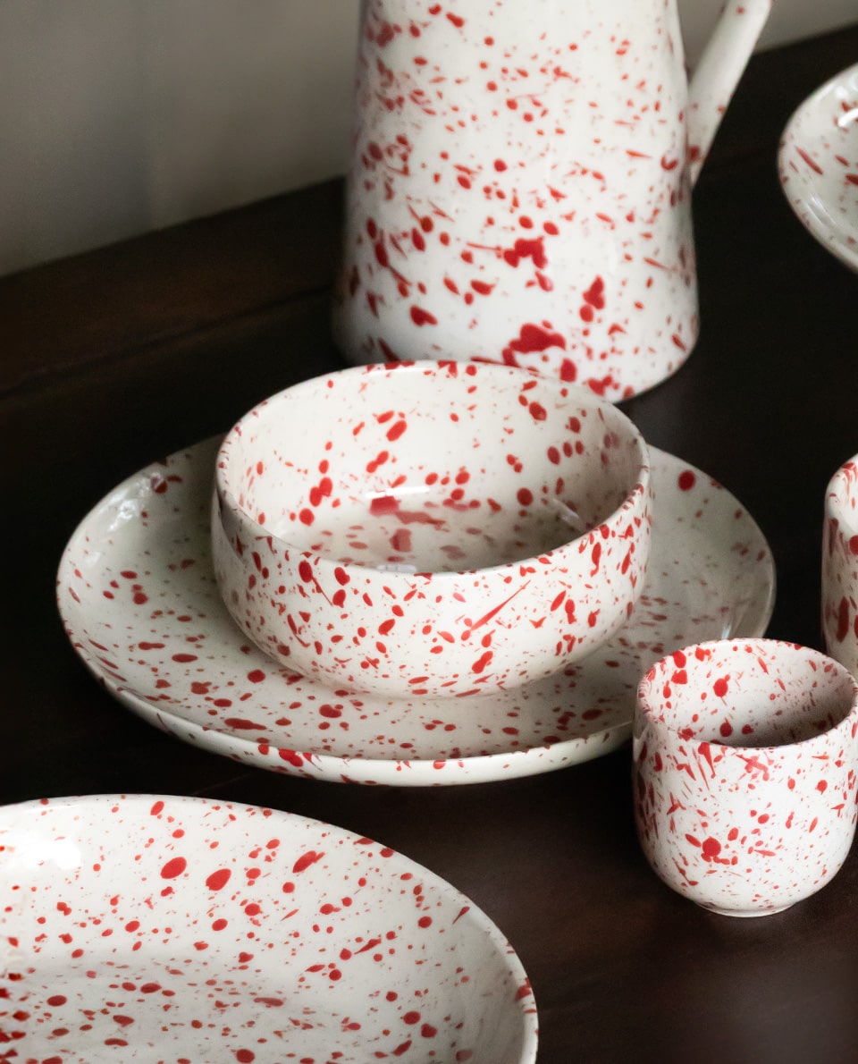 Red speckled bowl Ketti