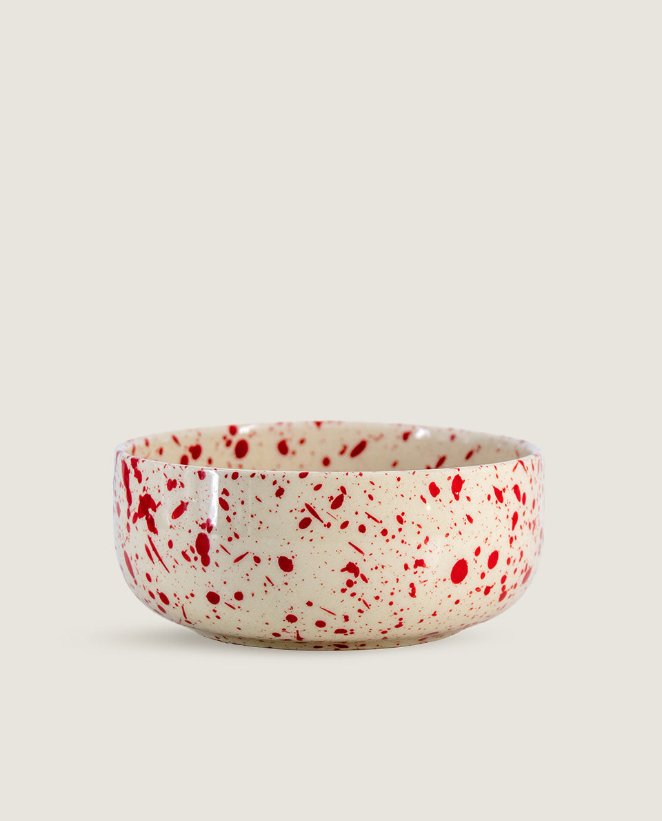 Red speckled bowl Ketti