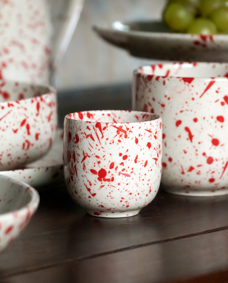 Red speckled espresso cup Ketti