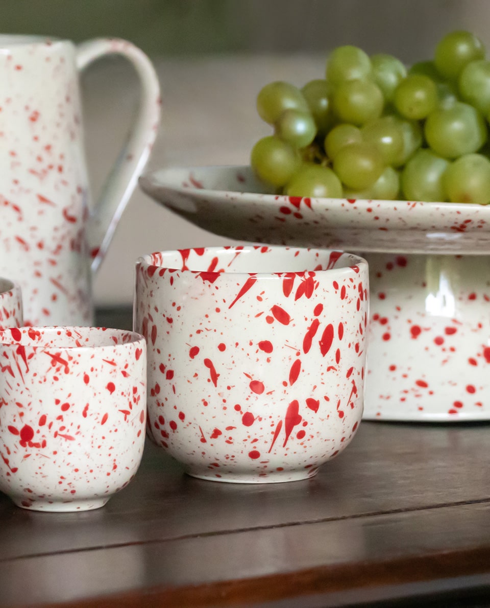 Red speckled mug Ketti